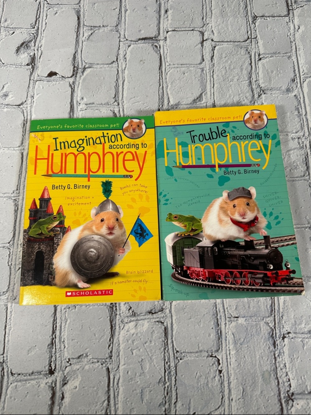 According to Humphrey Paperback Book Lot of 2 books imagination trouble